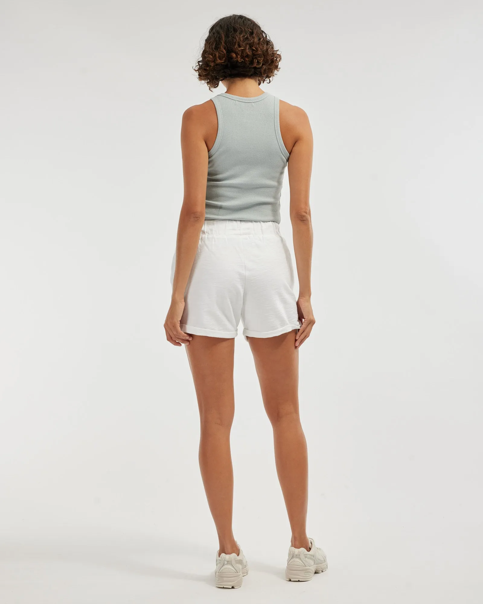Abigail Rolled Hem Short - White