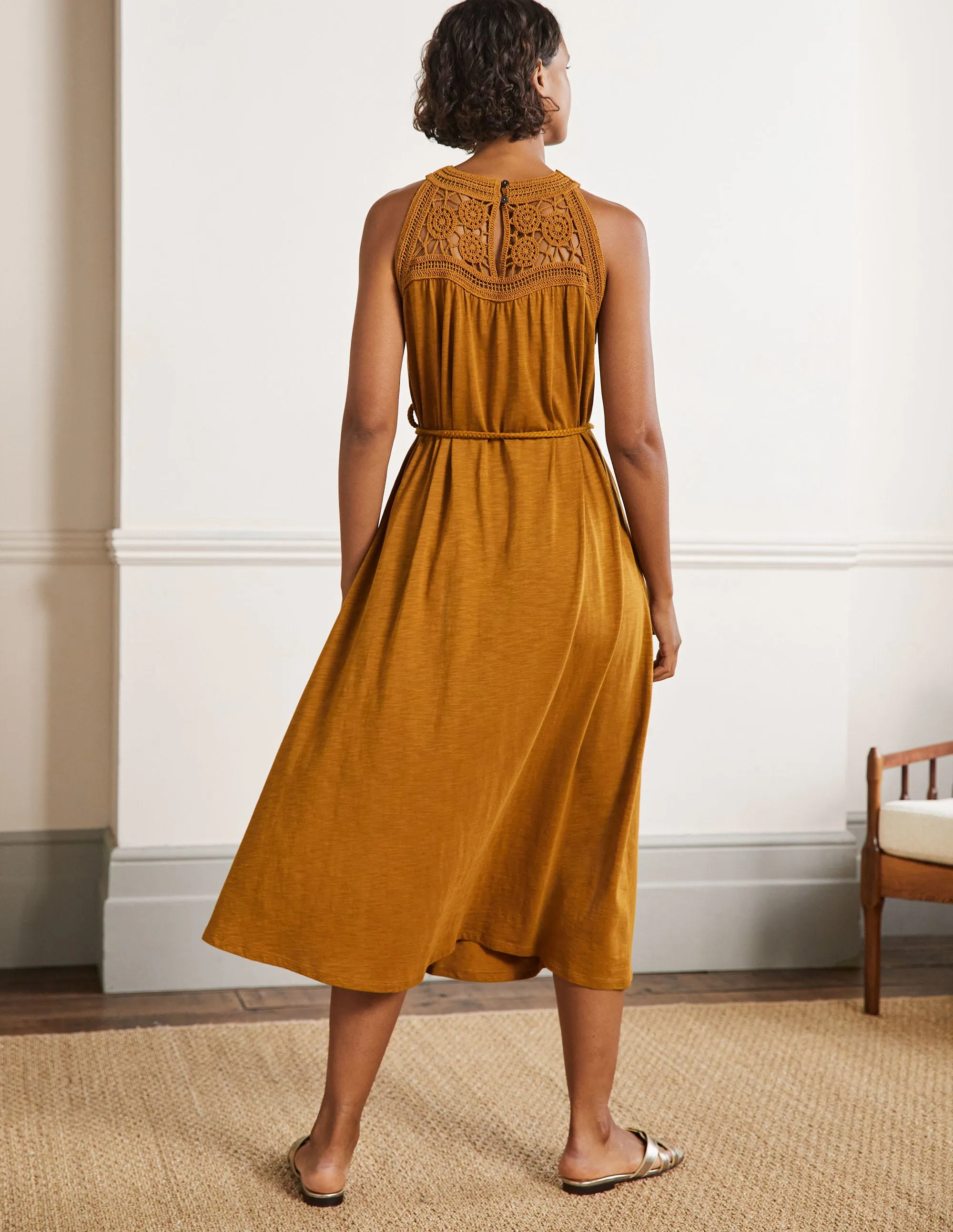 Anais Jersey Midi Dress-Frankincense