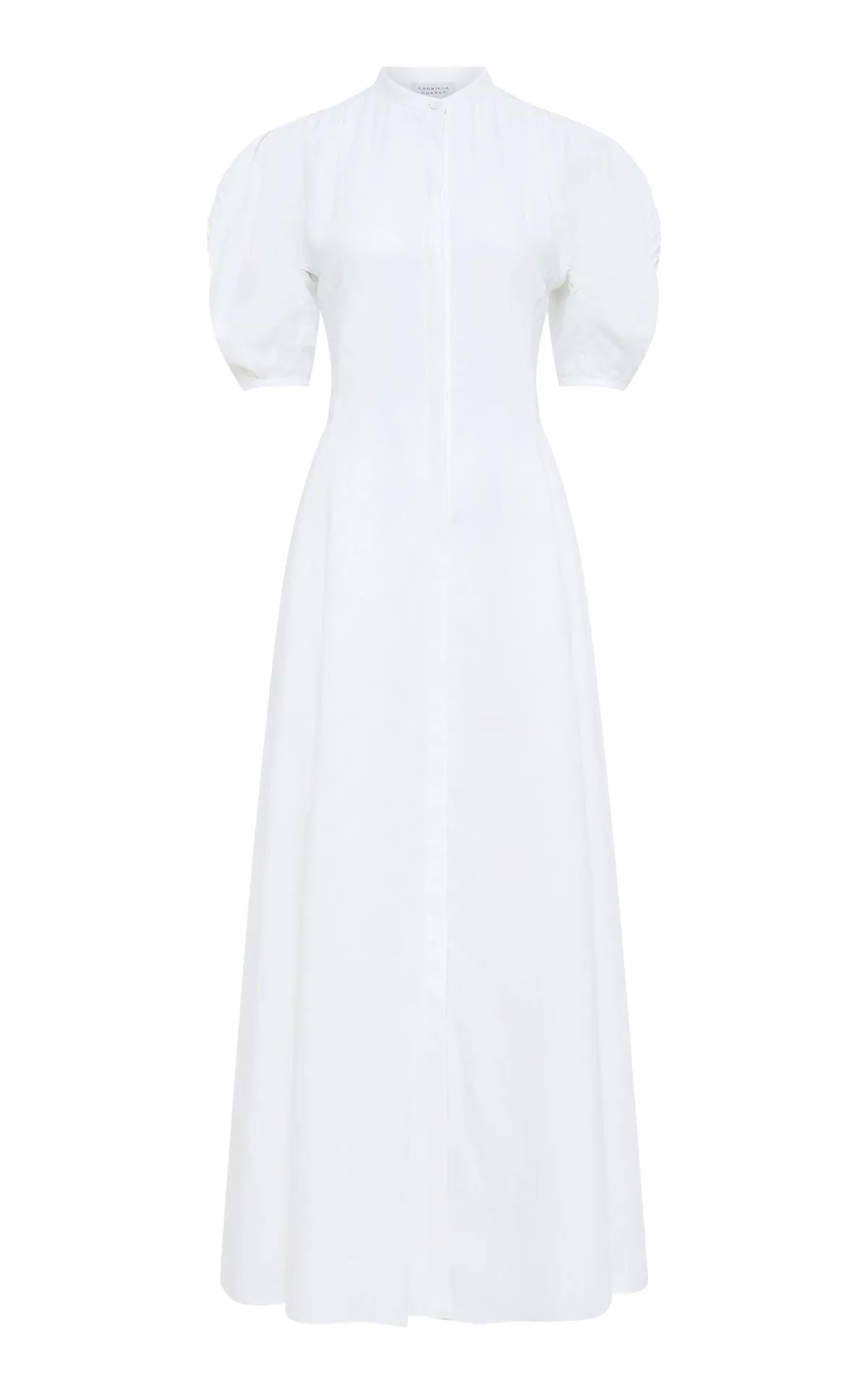 Arabella Shirtdress in White Aloe Linen