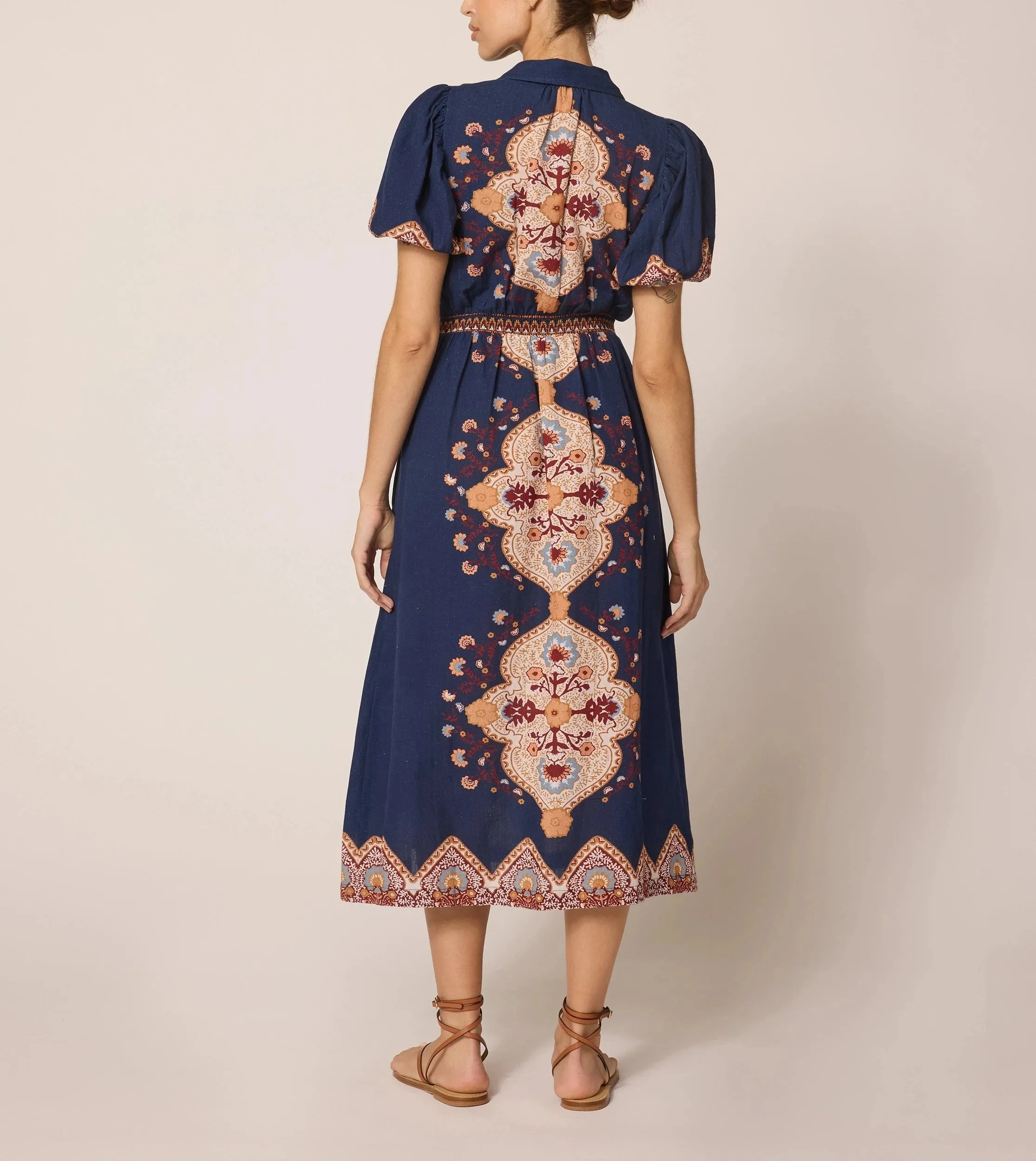Asha Midi Dress | Navy Lagos