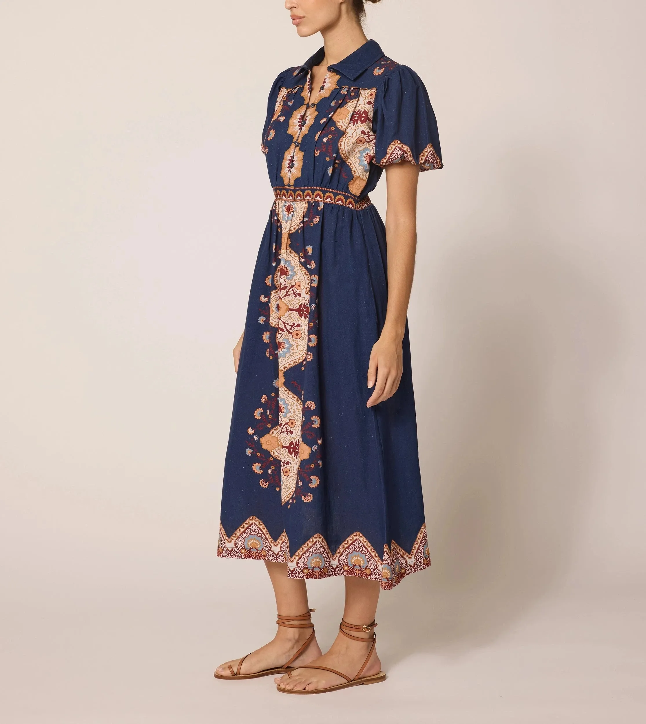Asha Midi Dress | Navy Lagos