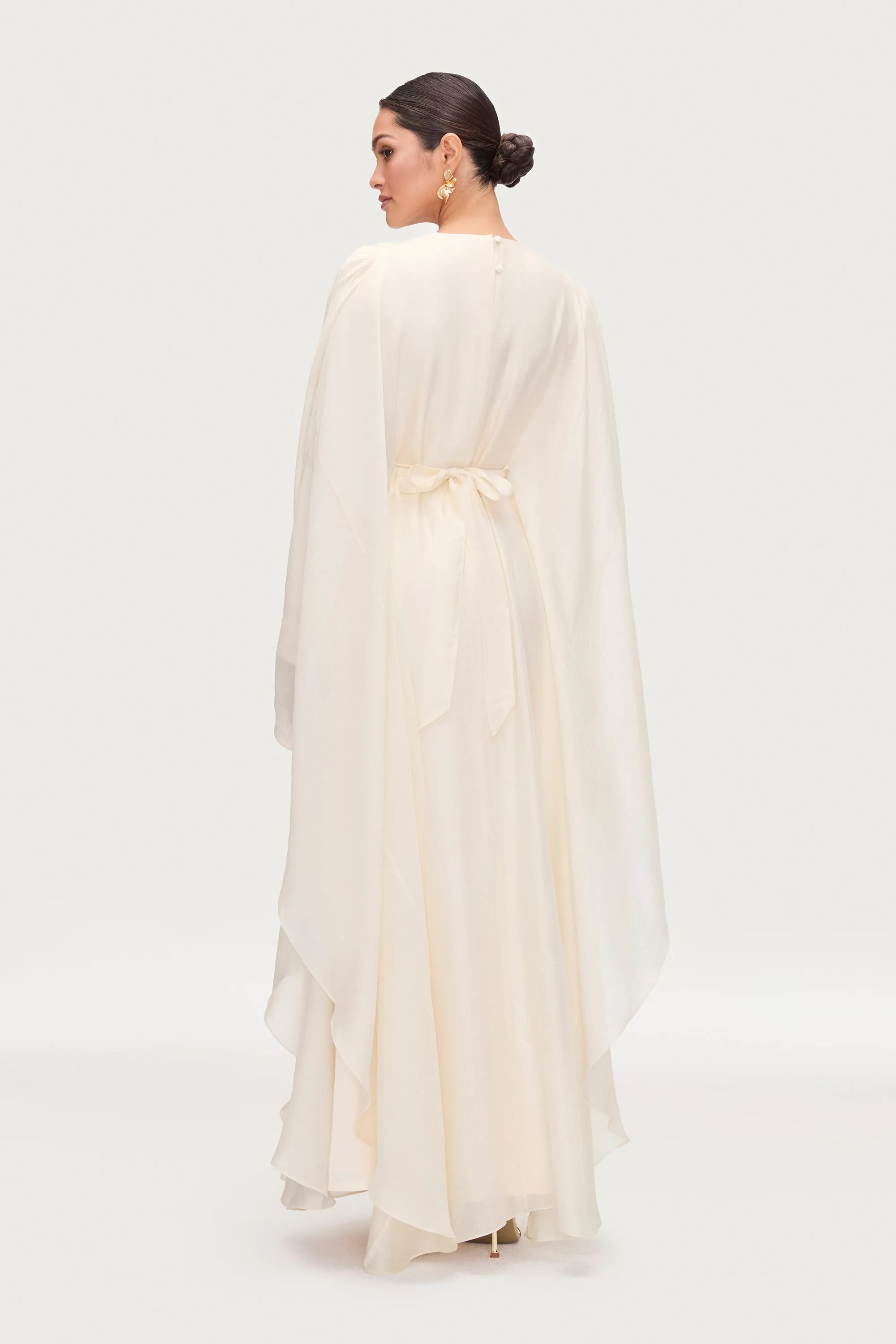 Aura Pleated Maxi Dress - Moonbeam