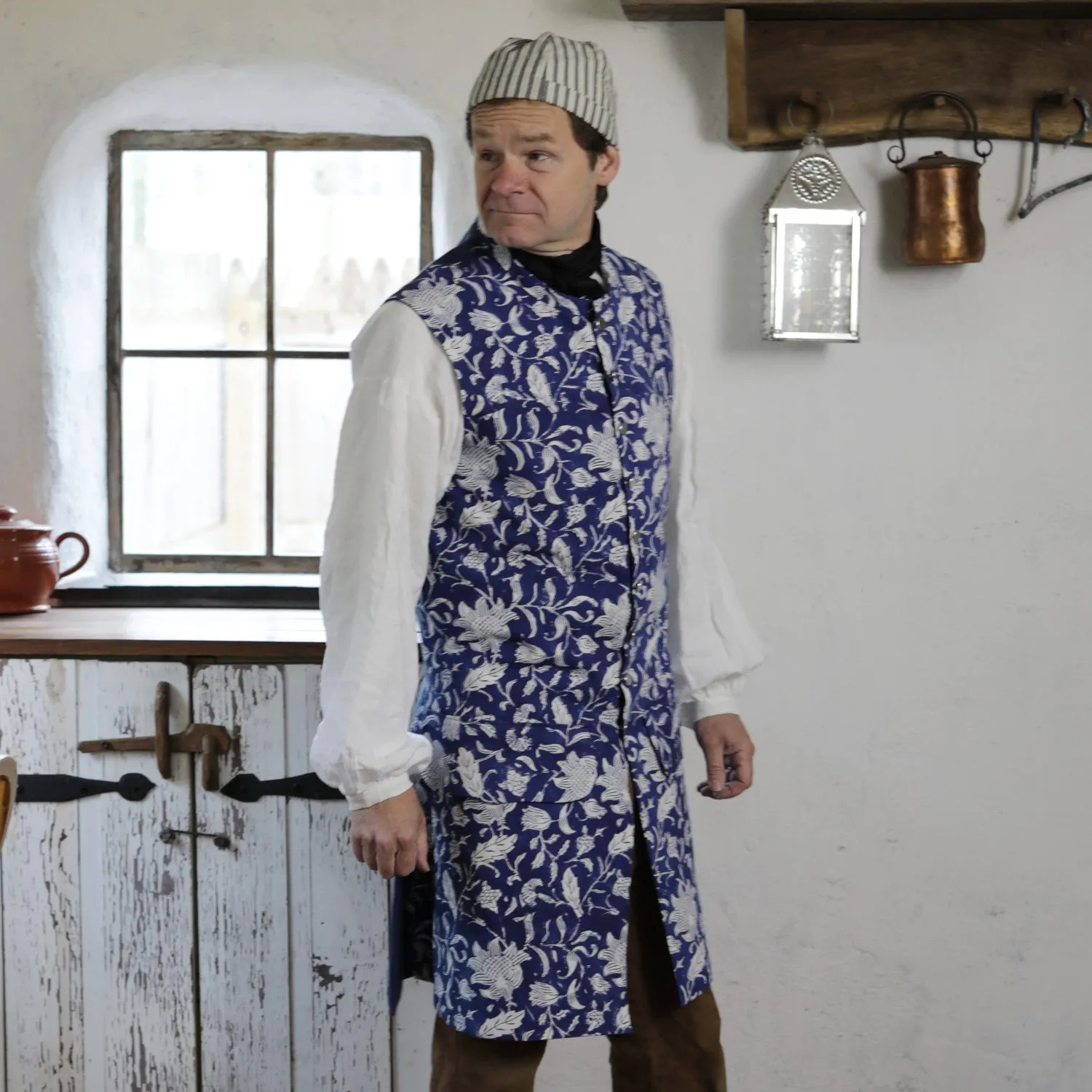 Block Printed 1750's Waistcoat