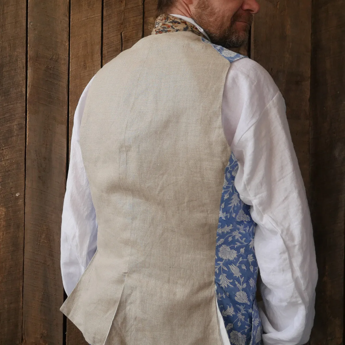 Block Printed 1770's Waistcoat
