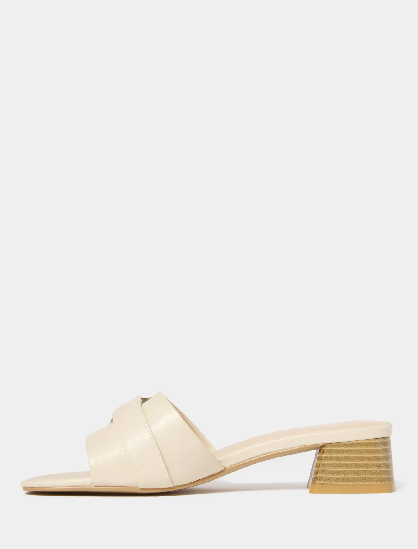 Bronte Buckle Trim Block Heel Mule