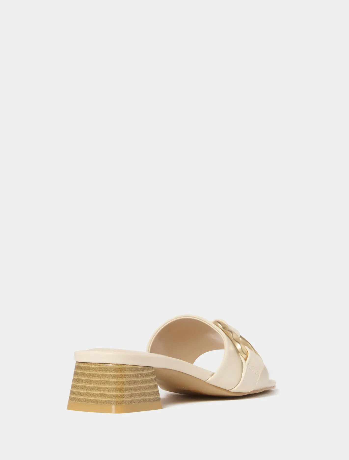 Bronte Buckle Trim Block Heel Mule