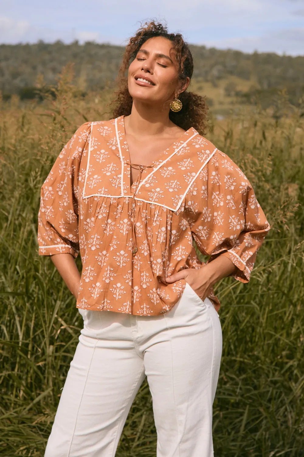Cairo Boho Blouse in Millefiori