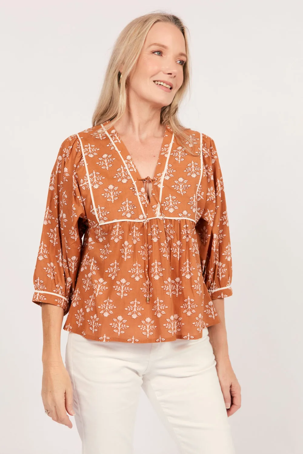 Cairo Boho Blouse in Millefiori