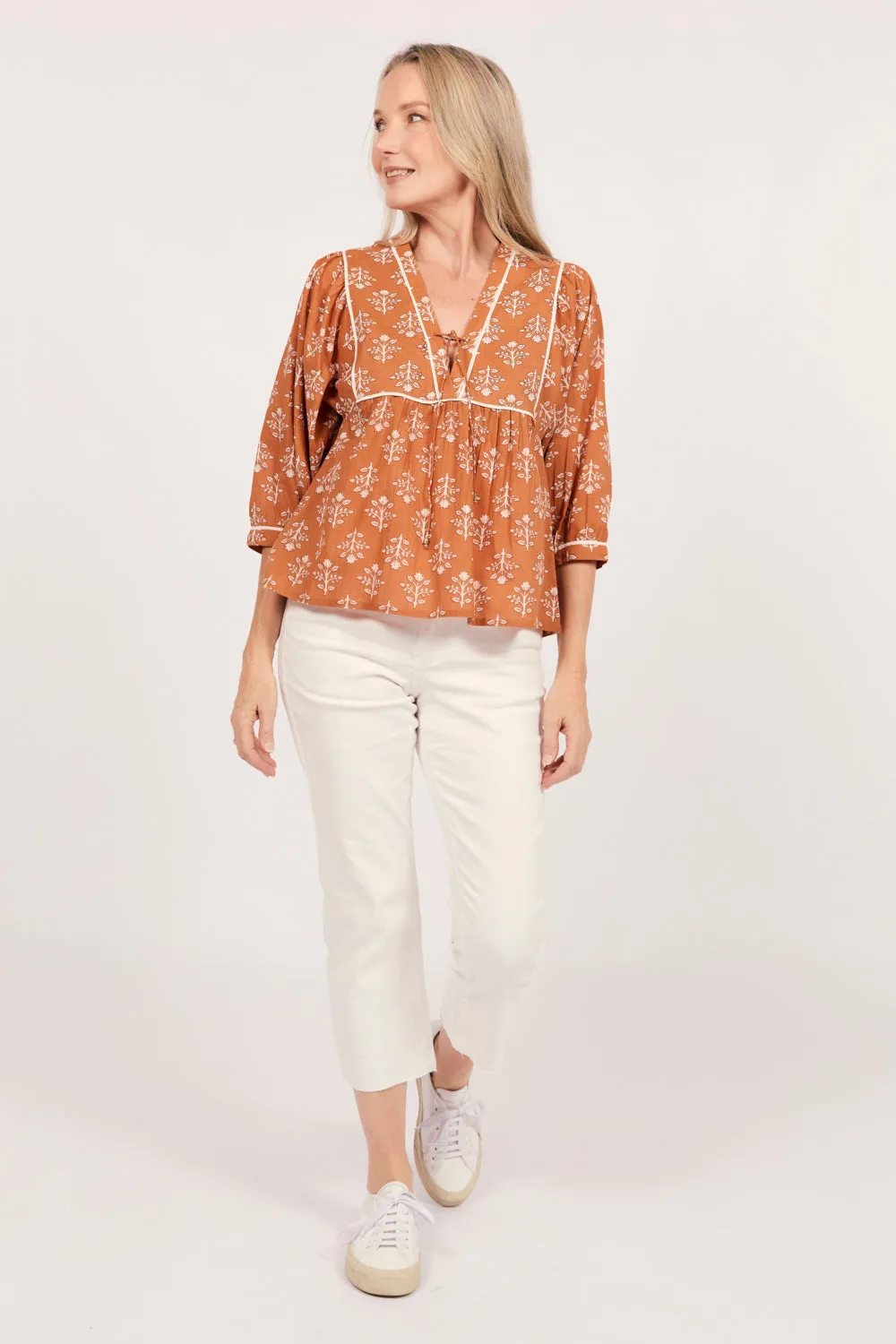 Cairo Boho Blouse in Millefiori