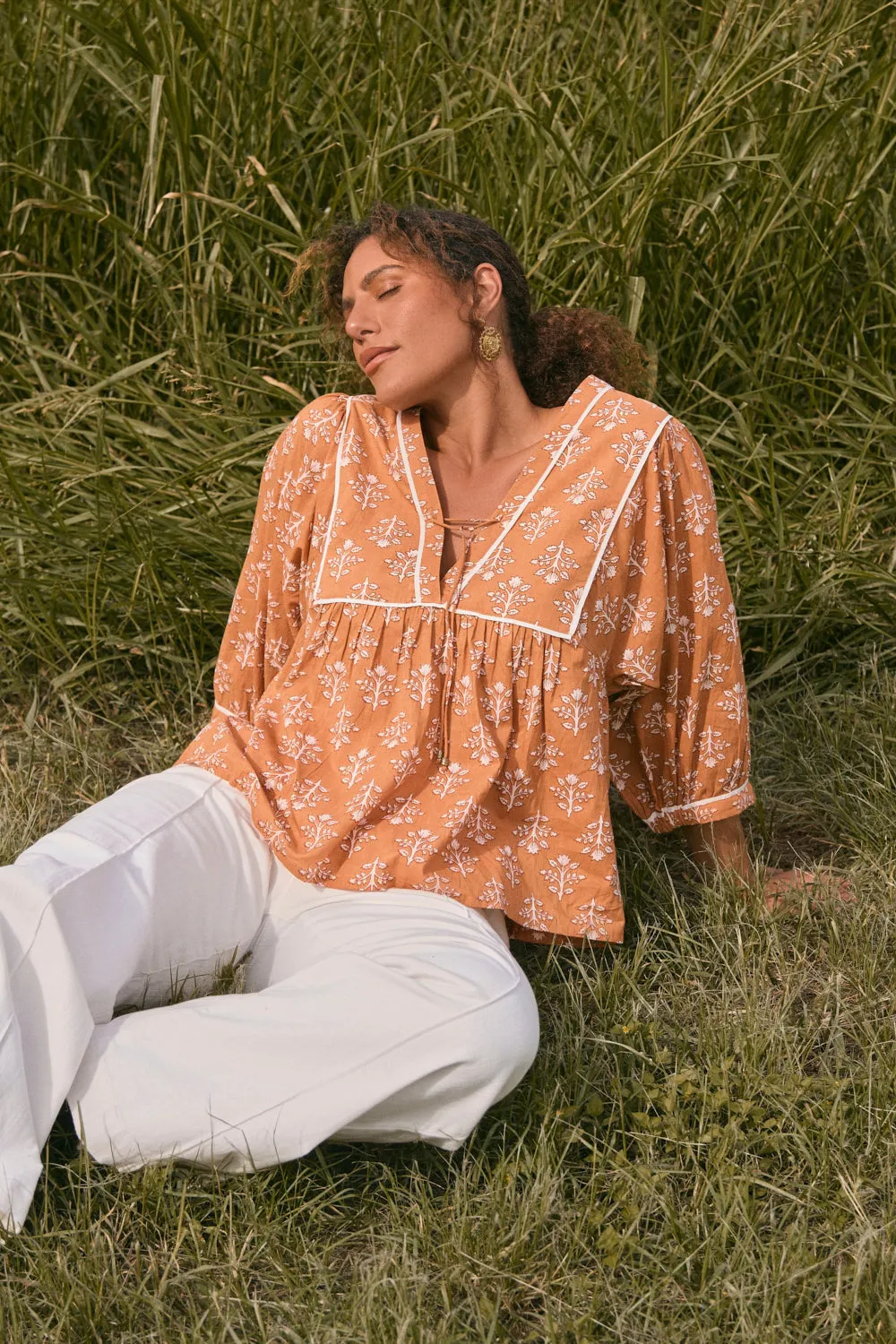 Cairo Boho Blouse in Millefiori