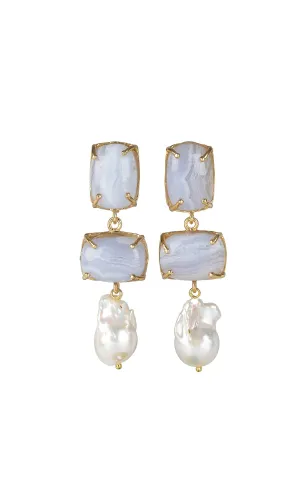 Christie Nicolaides Loren Earrings - Pale Blue