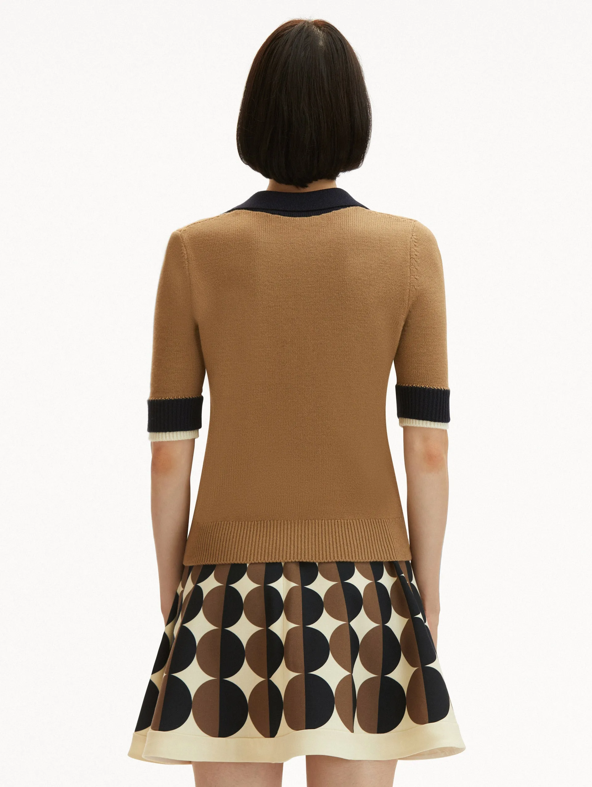Color Block Polo Pullover