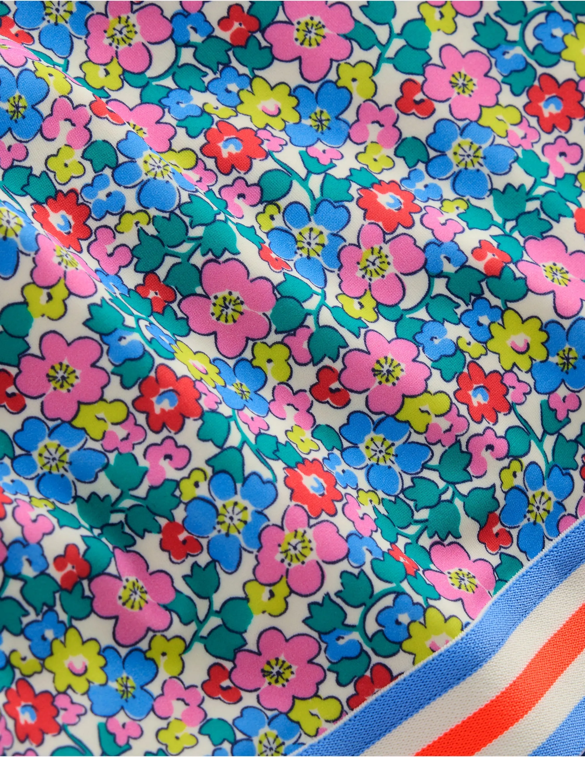 Cropped Rash Vest Set-Multi Flowerbed