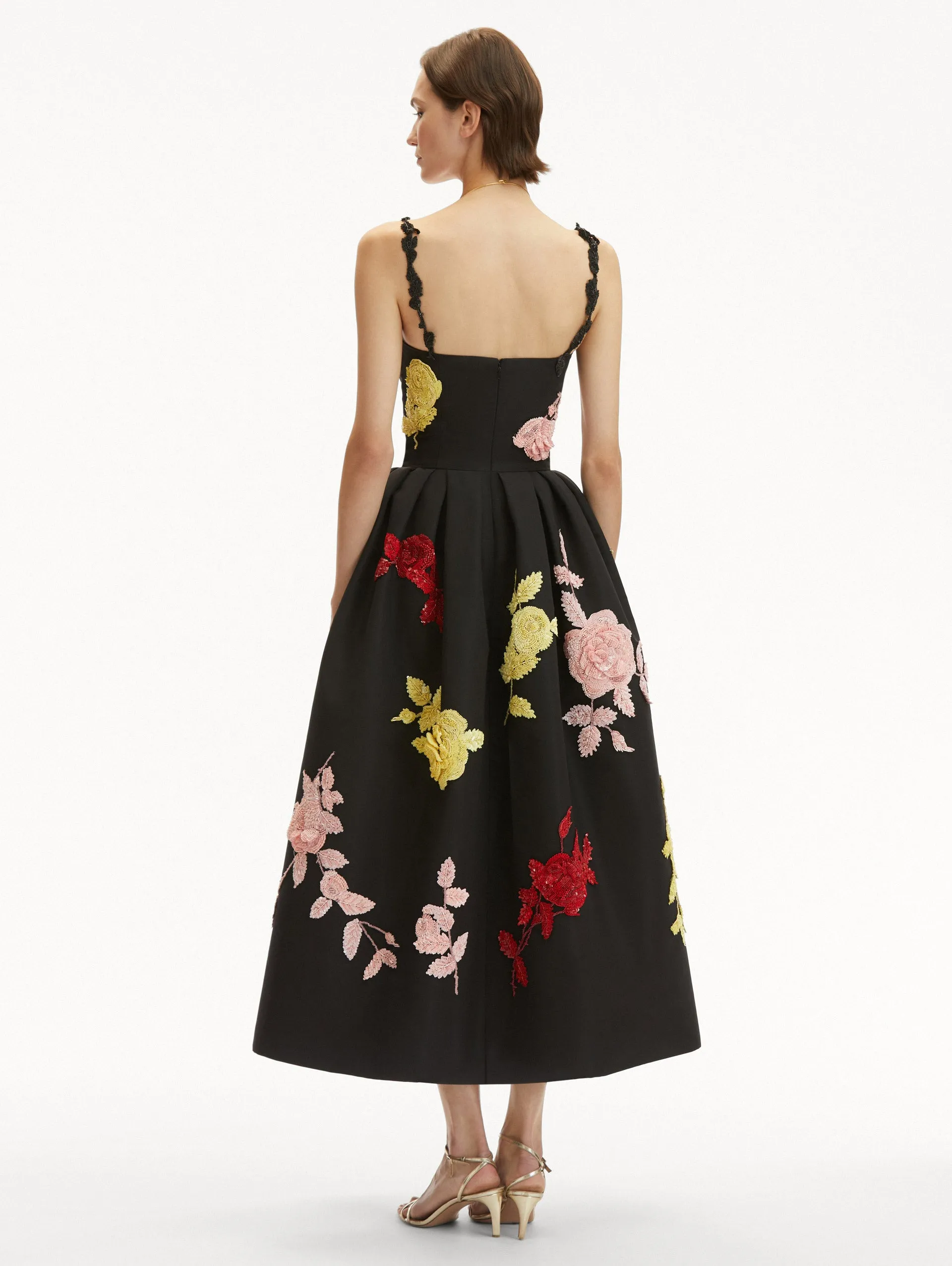 English Rose Embroidered Cocktail Dress