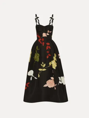 English Rose Embroidered Cocktail Dress