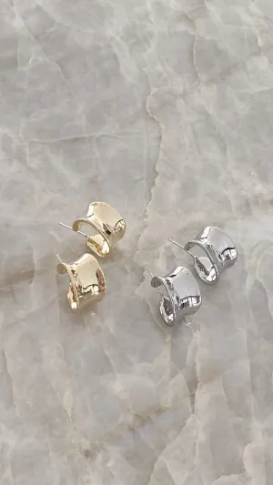 Erin Hoop Earrings - Silver