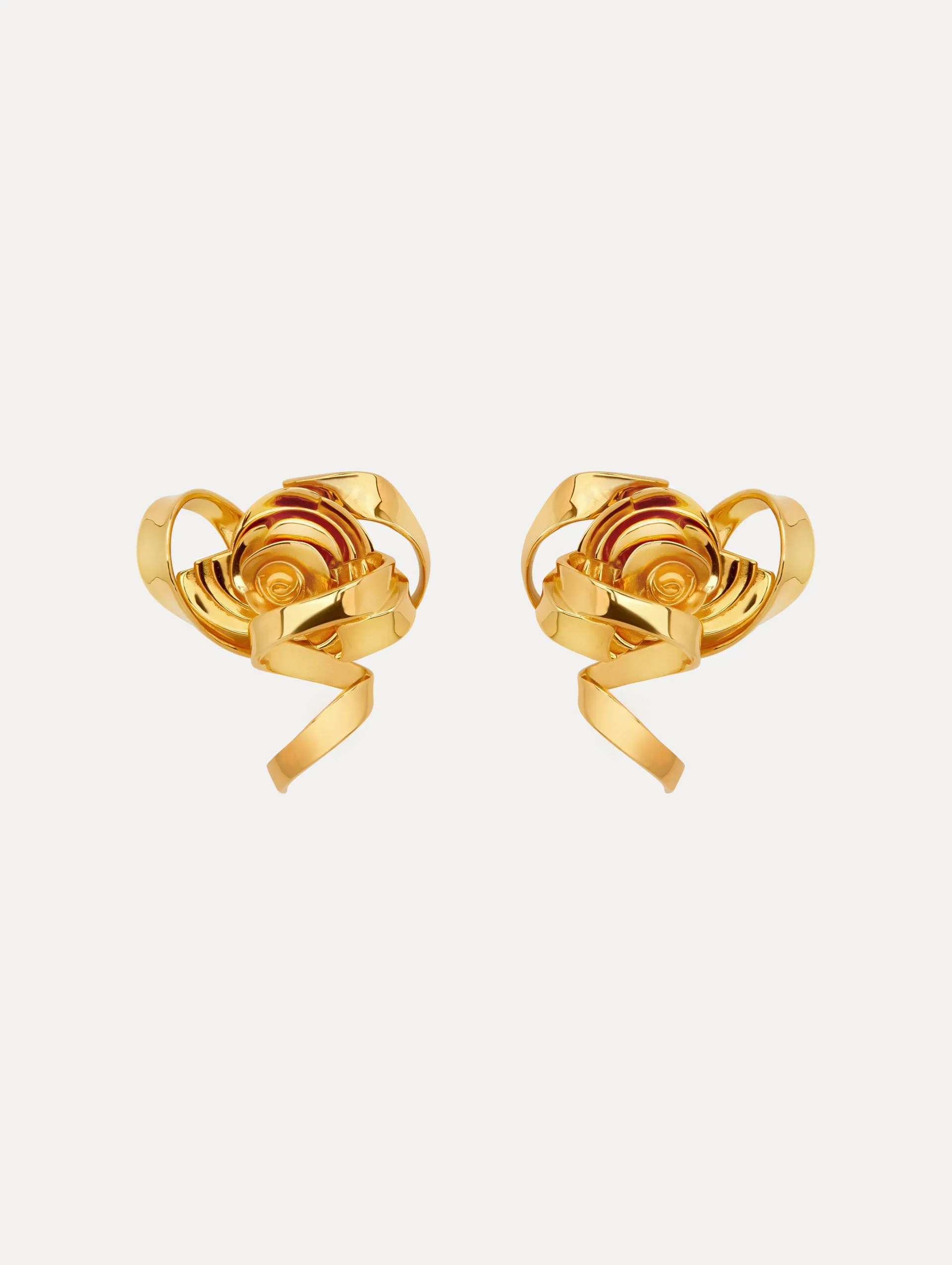 Geometric Rose Earrings