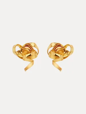Geometric Rose Earrings