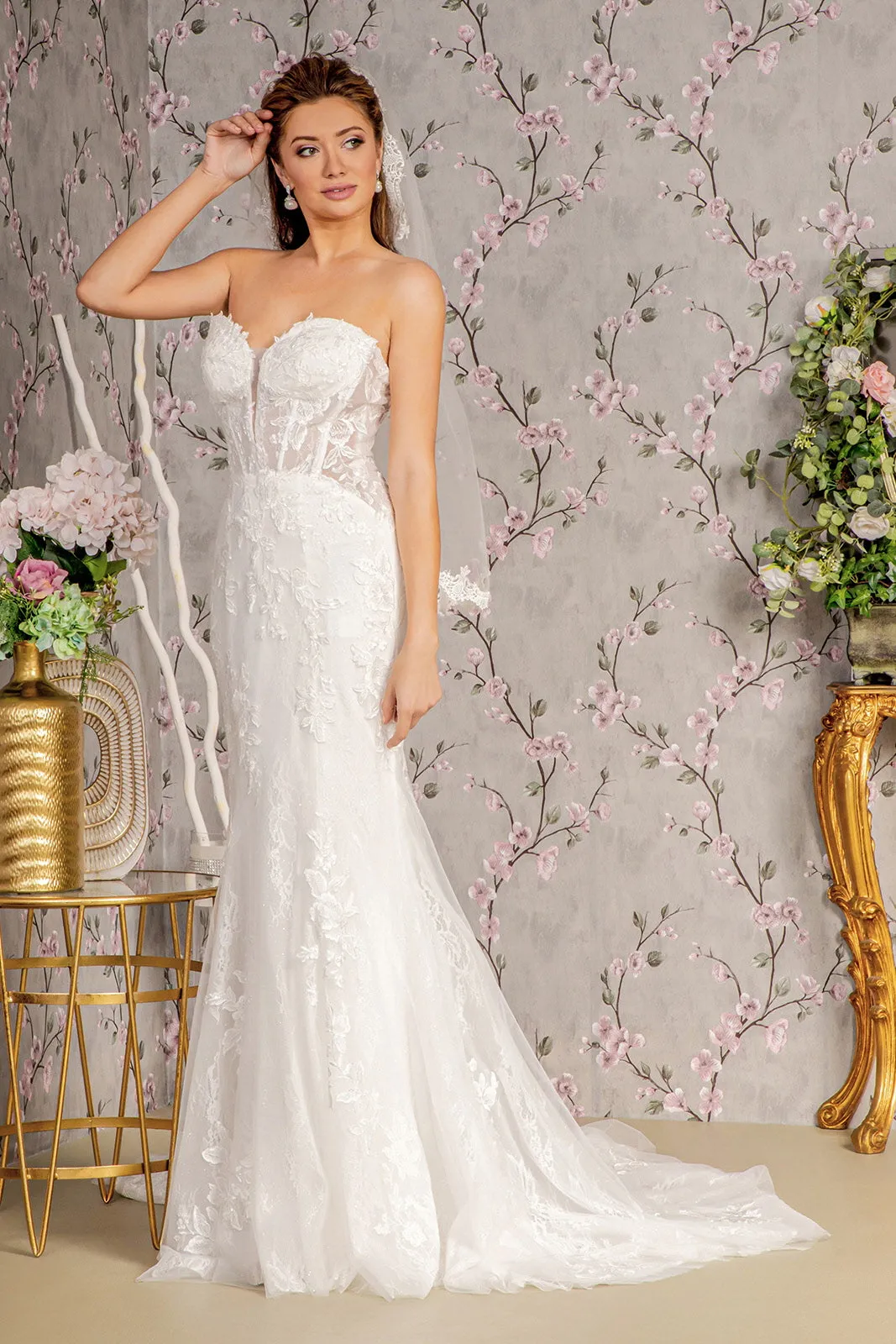Glitter Mermaid Long Wedding Gown