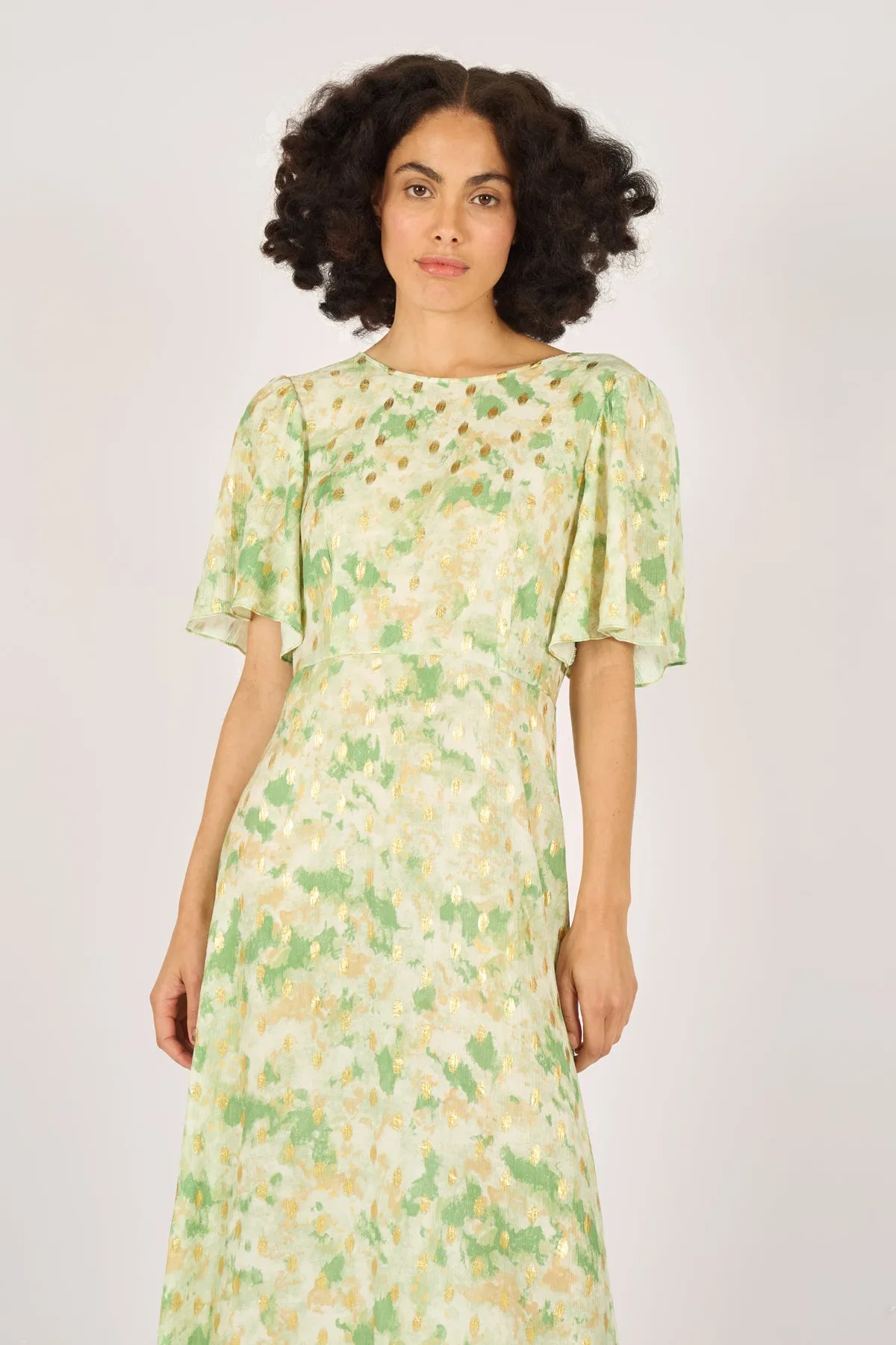 Gold Rush Rene Dress in Green