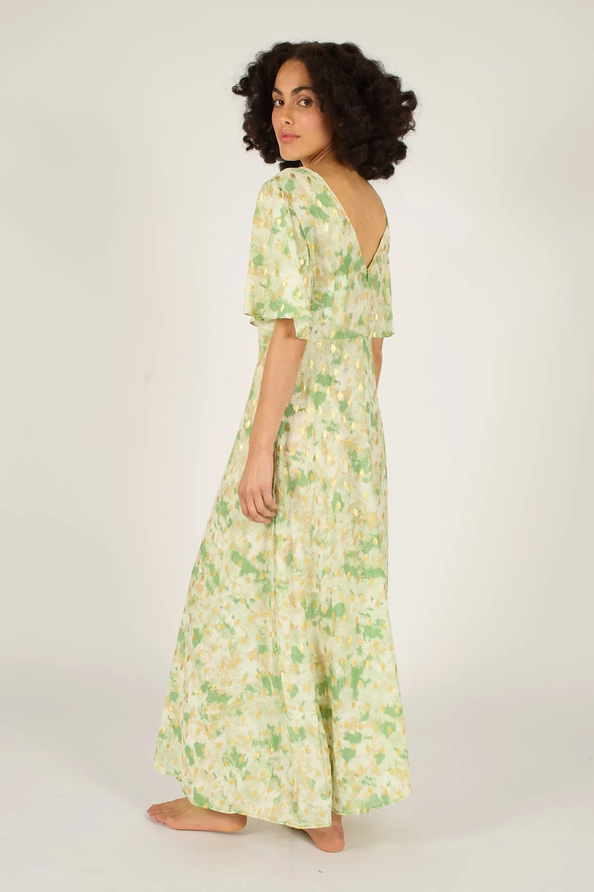Gold Rush Rene Dress in Green
