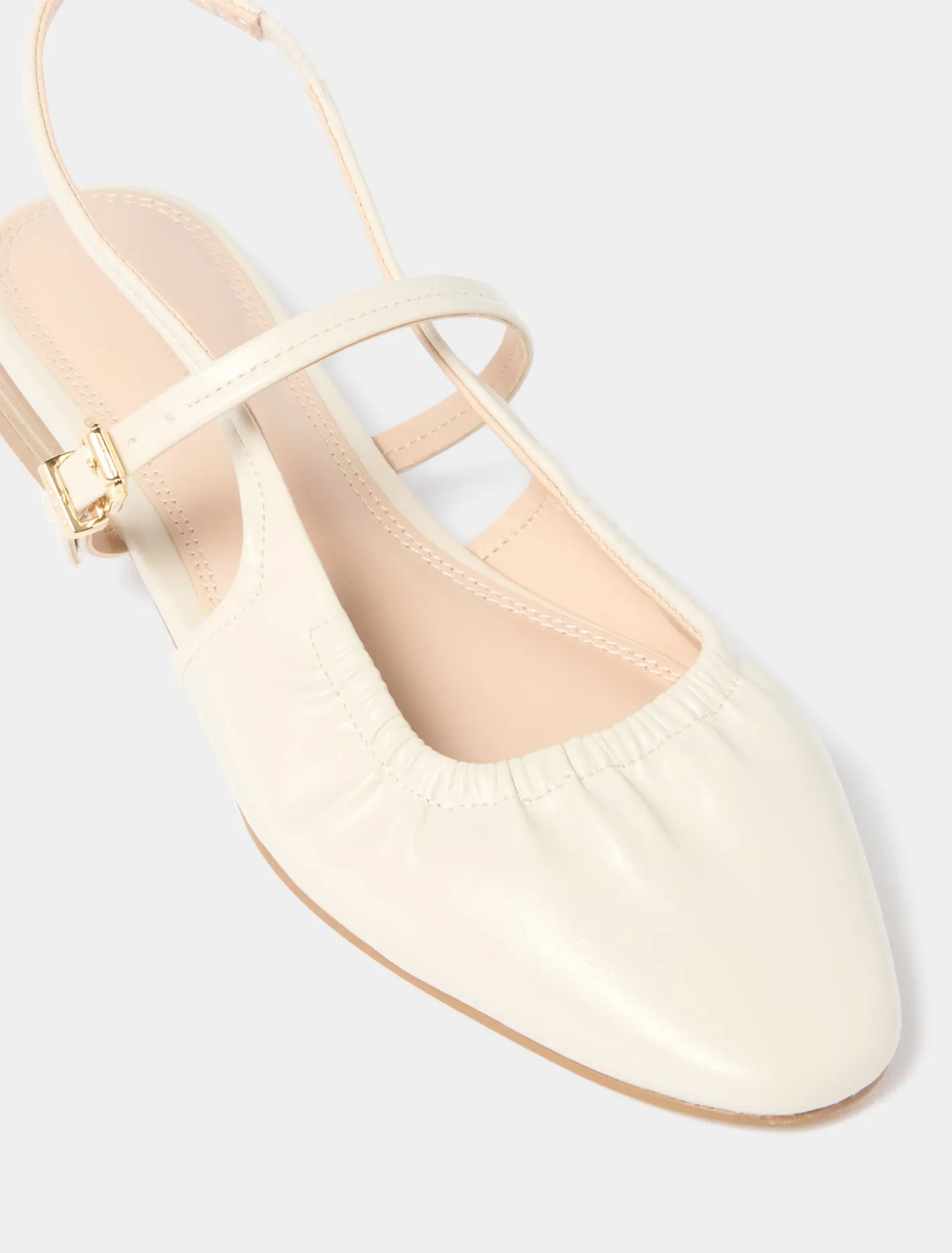 Harper Scrunch Detail Mary Jane Flat Pump