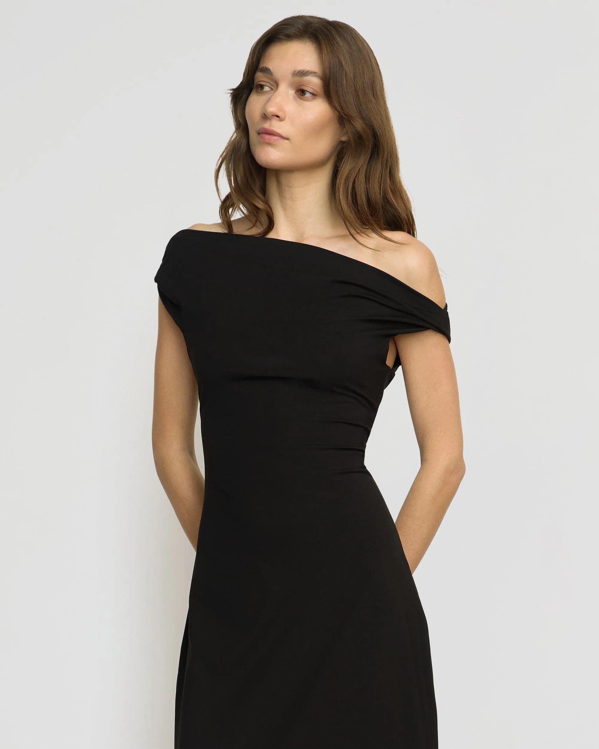 Iryna Asymmetric Off-Shoulder Dress