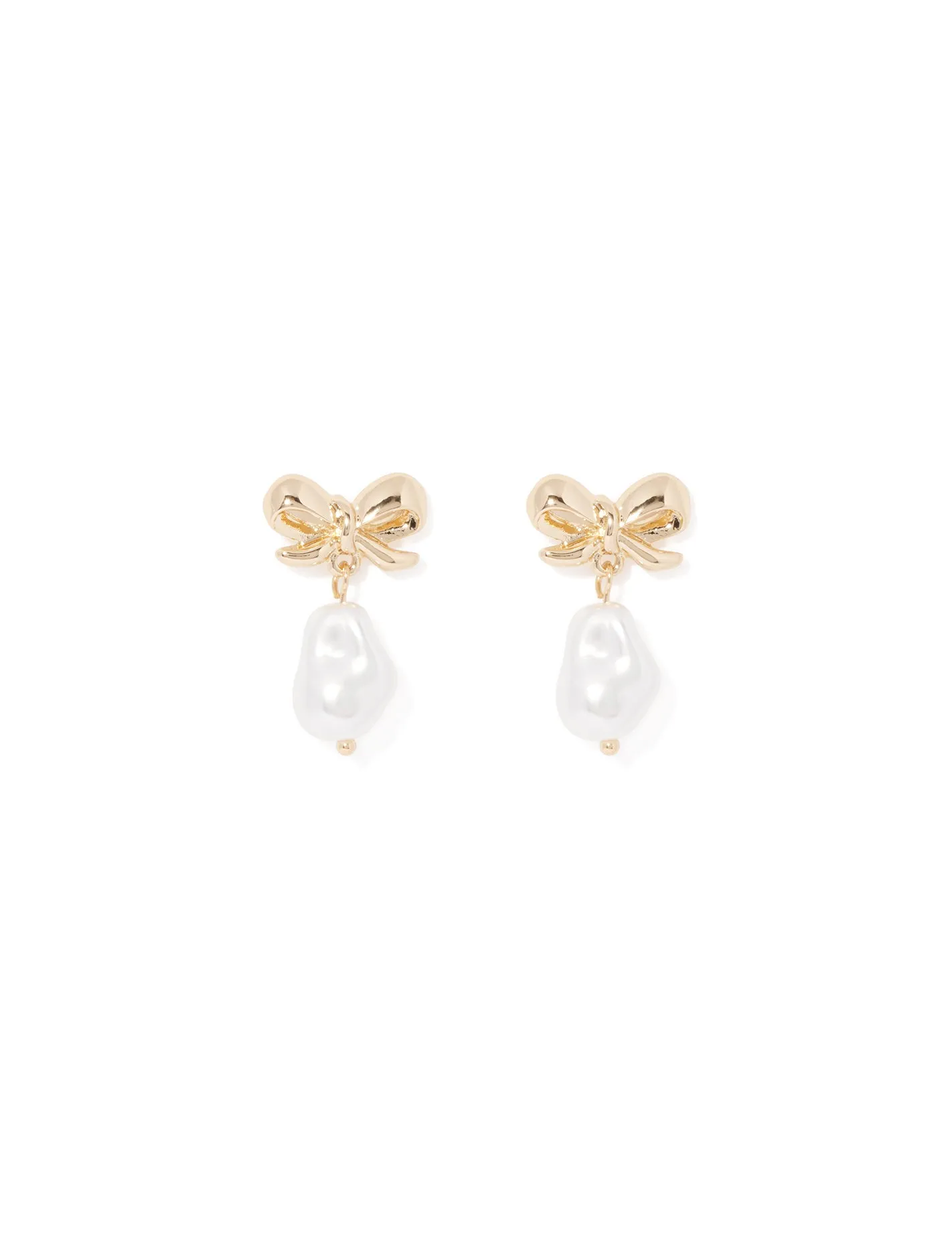 Katie Pearl & Bow Earrings