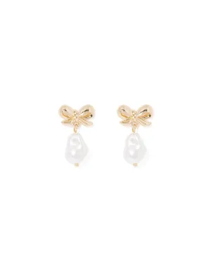 Katie Pearl & Bow Earrings
