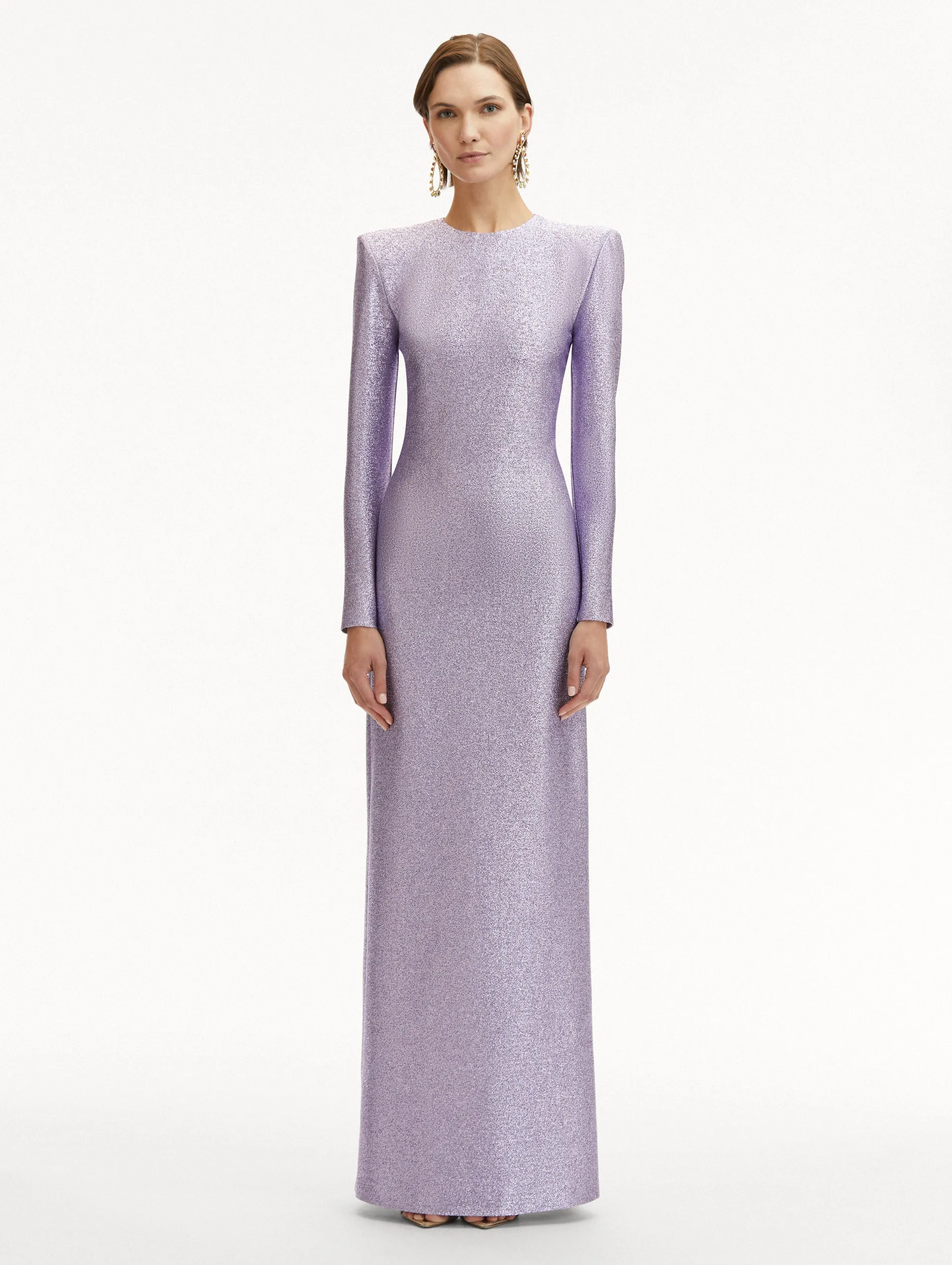 Lamé Column Gown