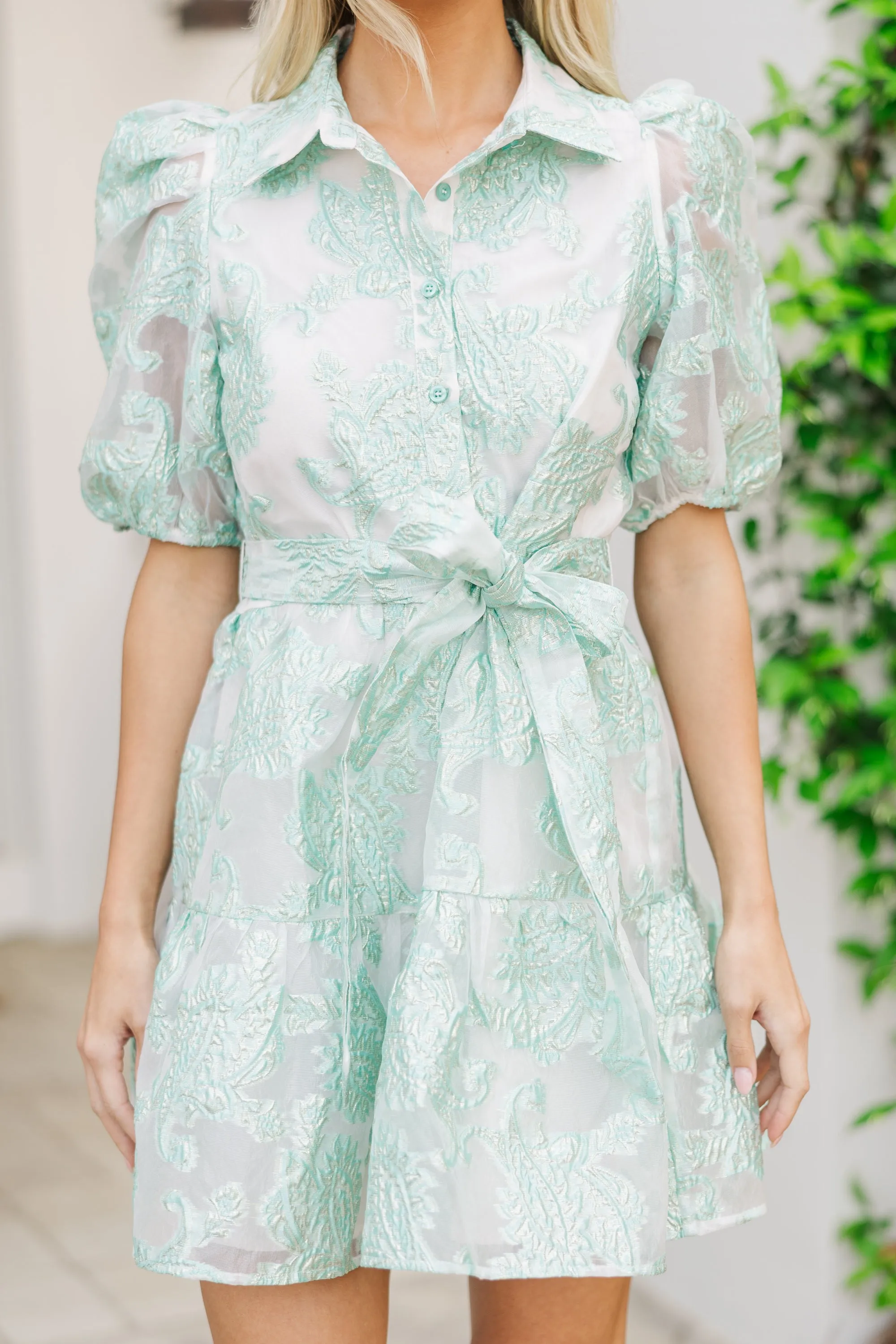 Like Your Style Mint Green Floral Dress