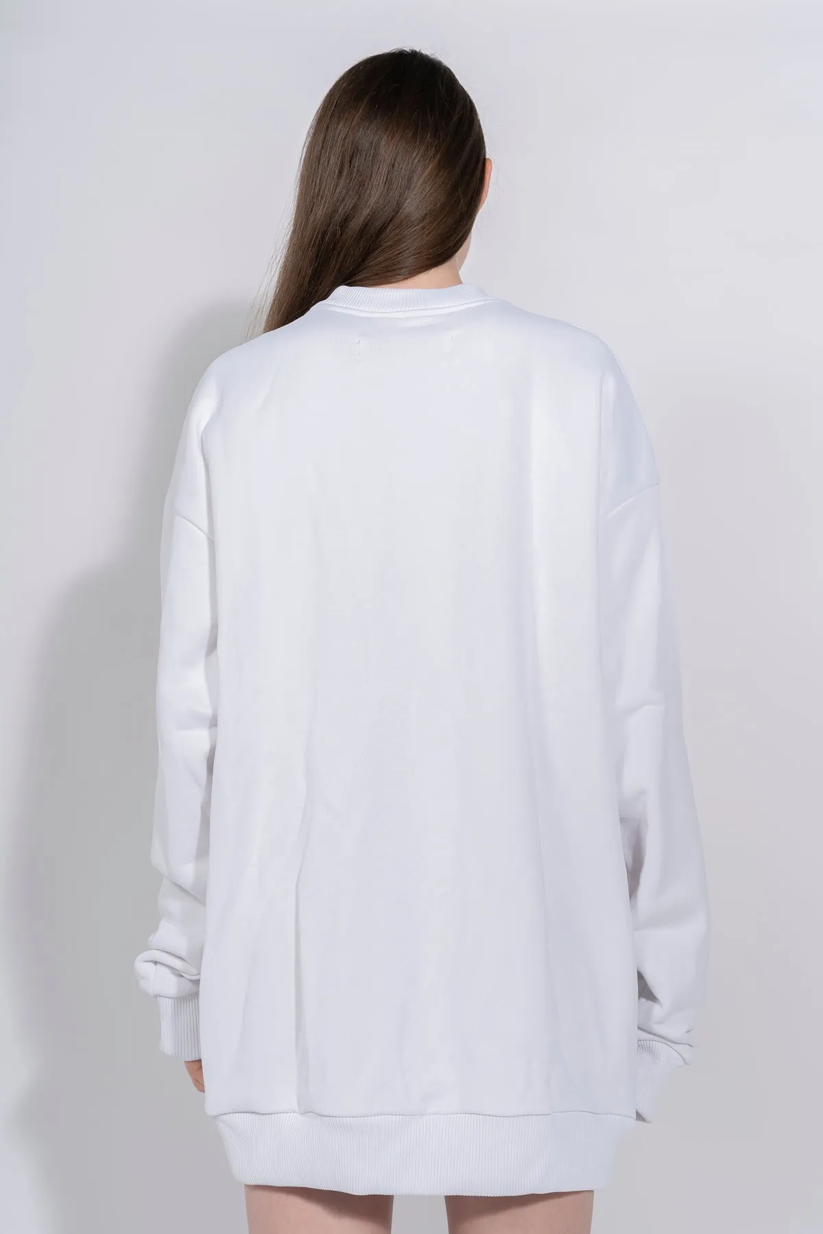 M'A EMBROIDERED JUMPER IN WHITE