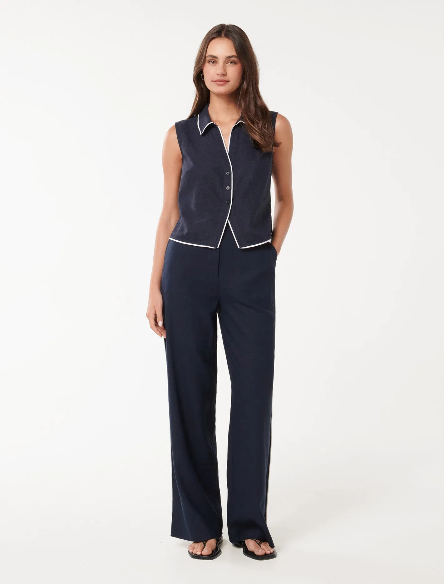 Nia Tipped Wide Leg Pant