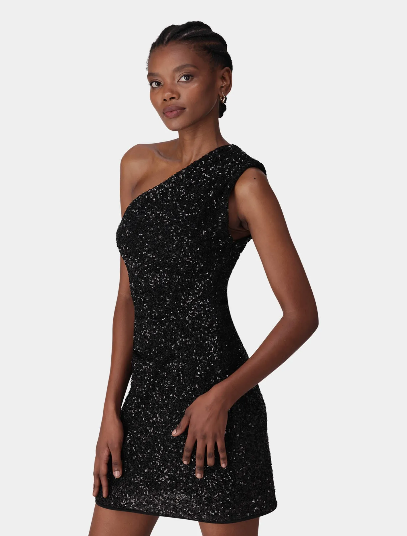 Rosalia Sequin Drape Mini Dress