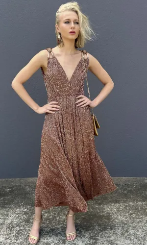 Sabina Musayev Gloriosa Dress Copper