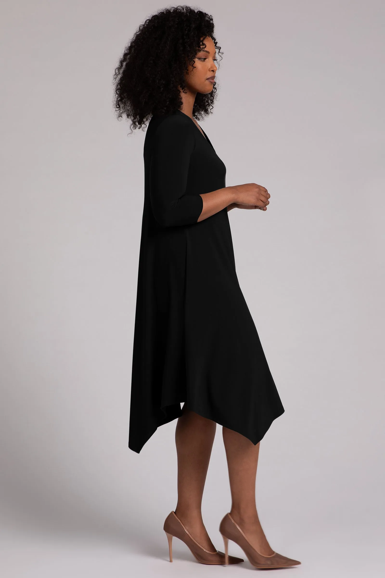 Slant Pocket Dress | Black