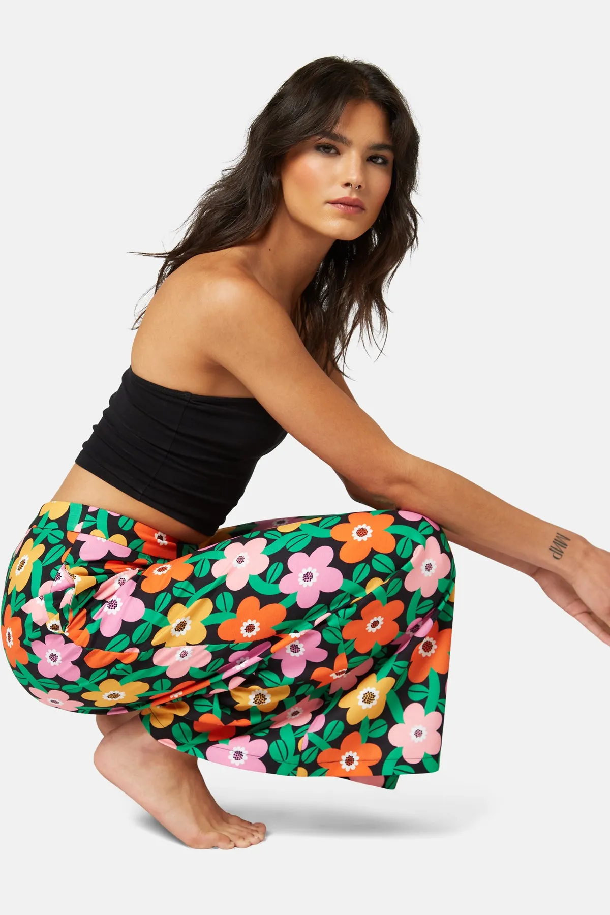 Slow Days of Summer Flare Trousers in Black