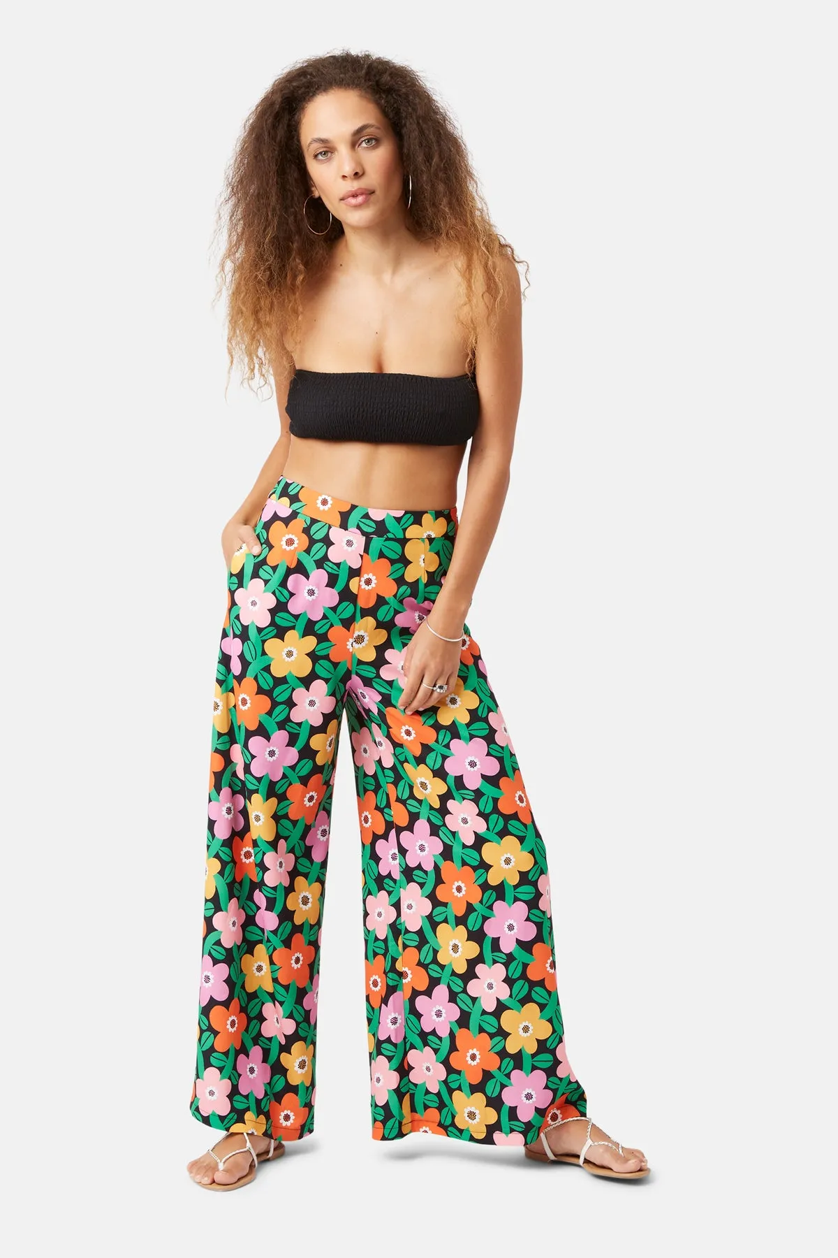 Slow Days of Summer Flare Trousers in Black