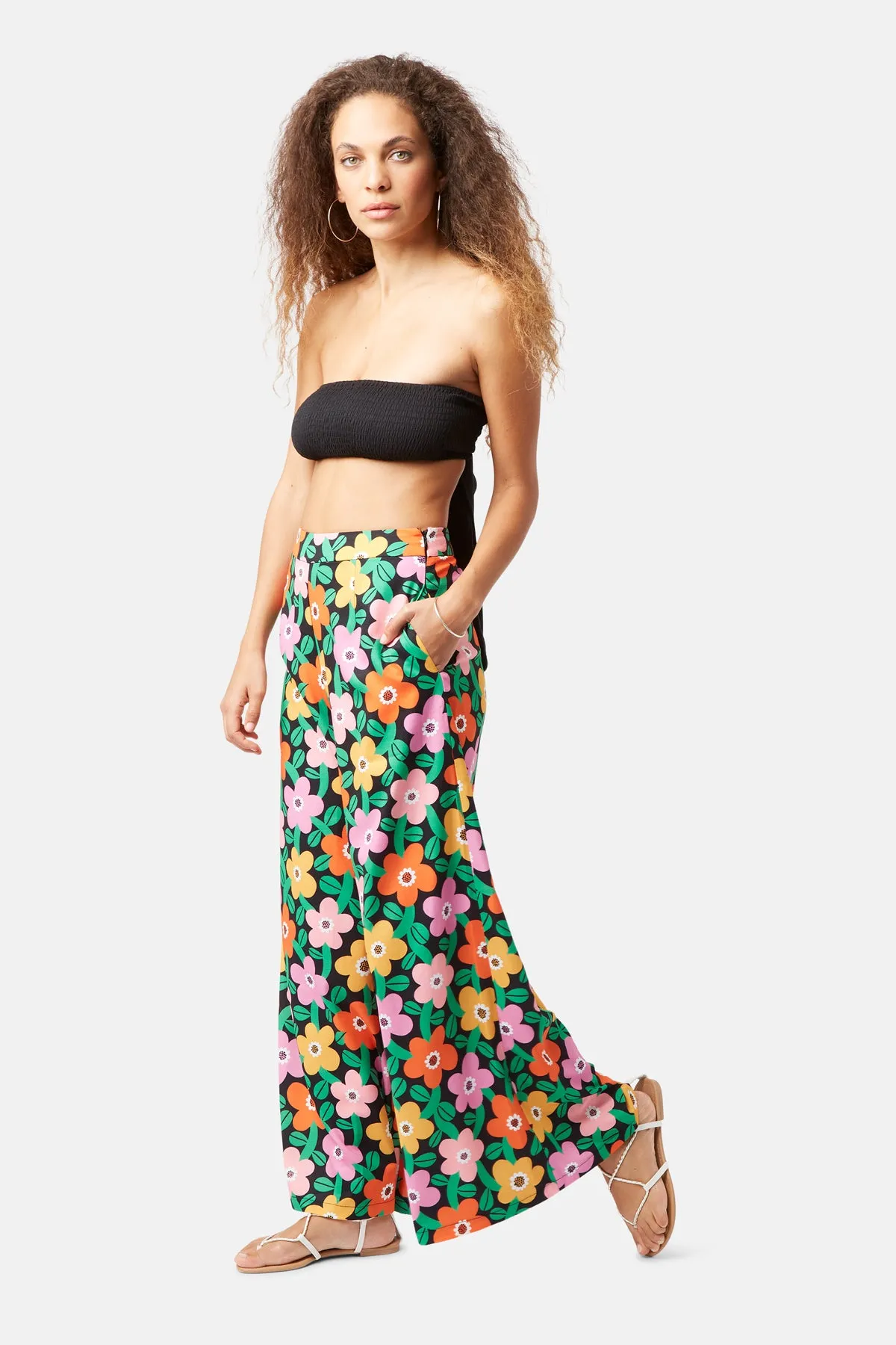 Slow Days of Summer Flare Trousers in Black