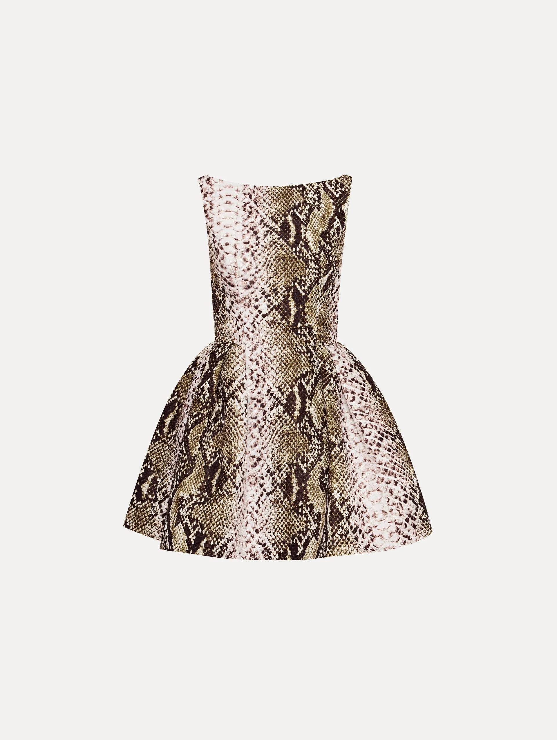 Snake Faille Cocktail Dress