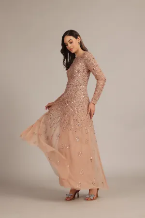 Sylvia Maxi Dress in Mink