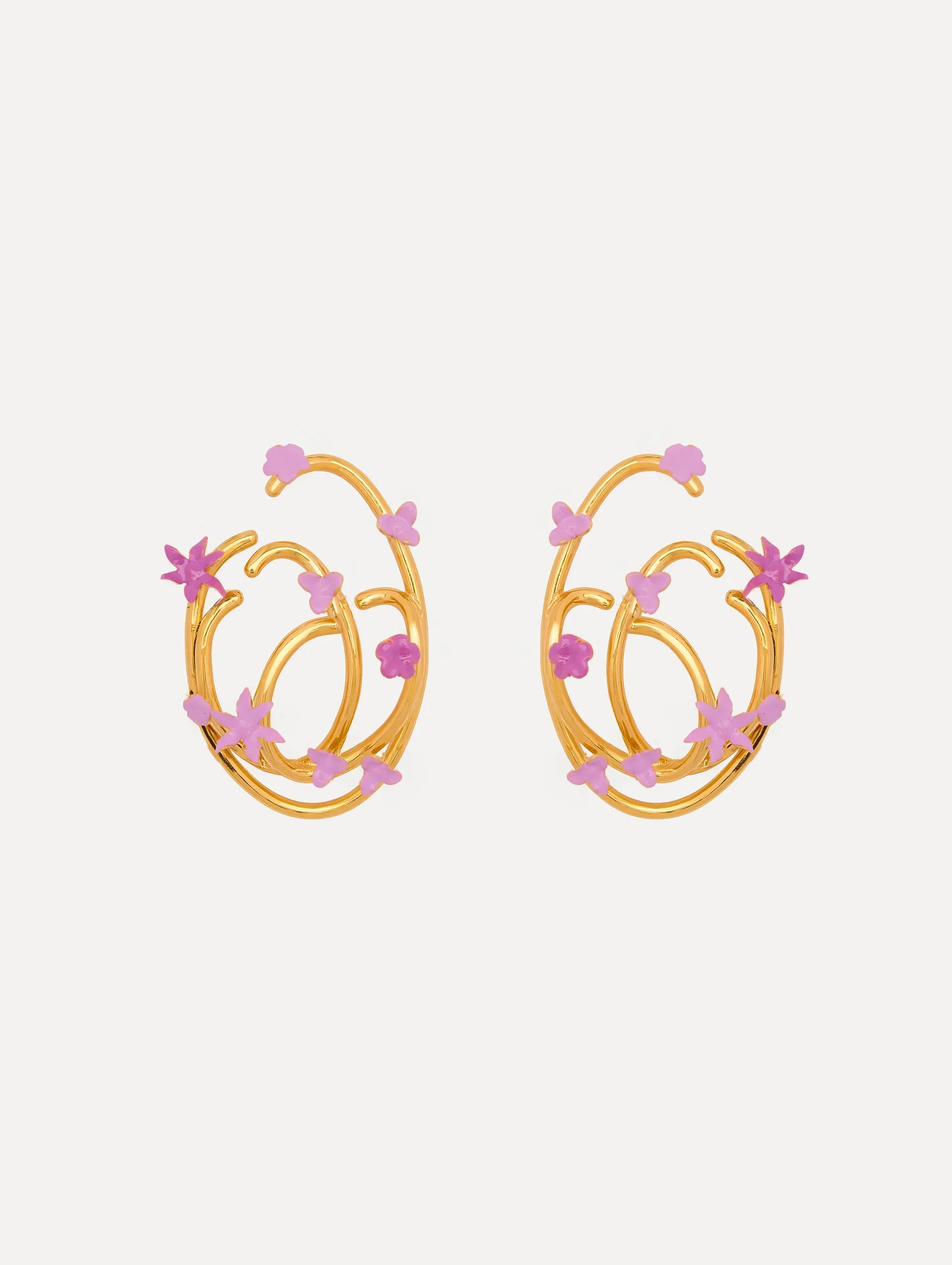 Tangled O Floral Earrings