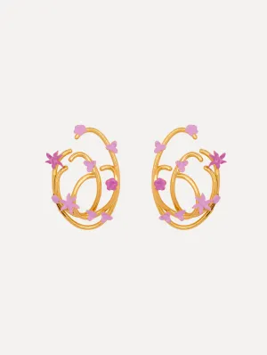 Tangled O Floral Earrings