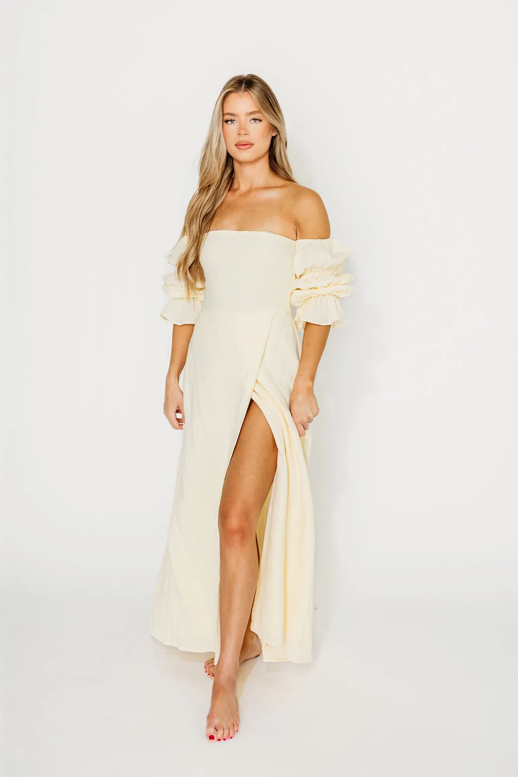 The 100% Cotton Haden Maxi Dress in Cream