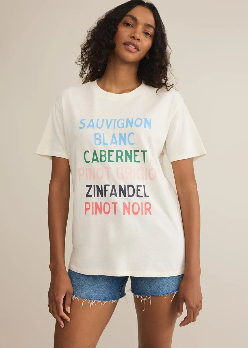 Vino Boyfriend Tee - Sea Salt