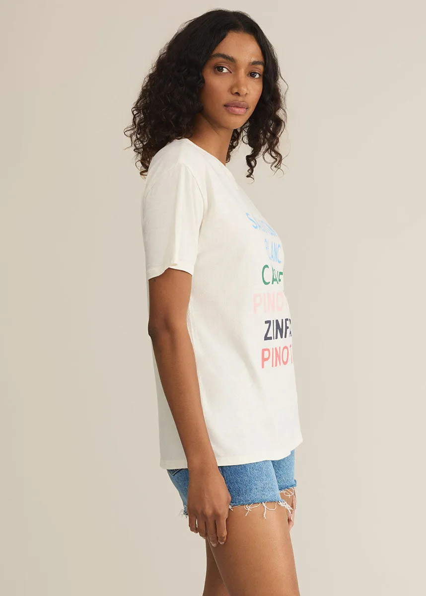 Vino Boyfriend Tee - Sea Salt